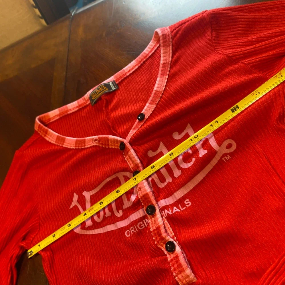 Von Dutch Red Knit Jumpsuit - Picture 3 of 5